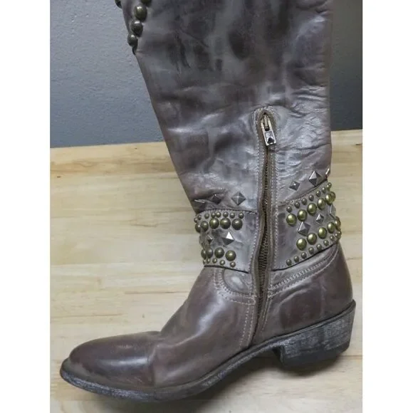 Old Gringo Belinda Womens Size 7 B Brown Studded 18.5" Tall Western Boots - Picture 7 of 16